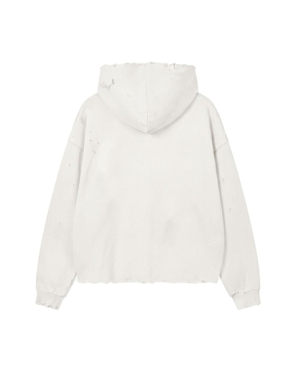 Other Uk White Distressed Hoodie