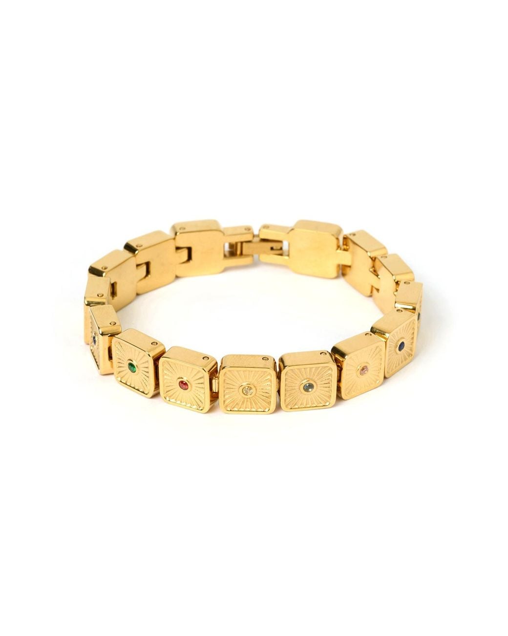 ARMS OF EVE Metallic Zircon Jasper Gold Plated Bracelet