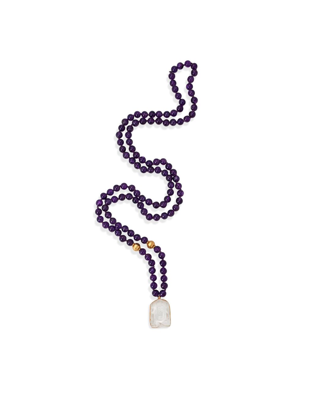 Opium Jewels Metallic Ganesha Mala Rosary Necklace