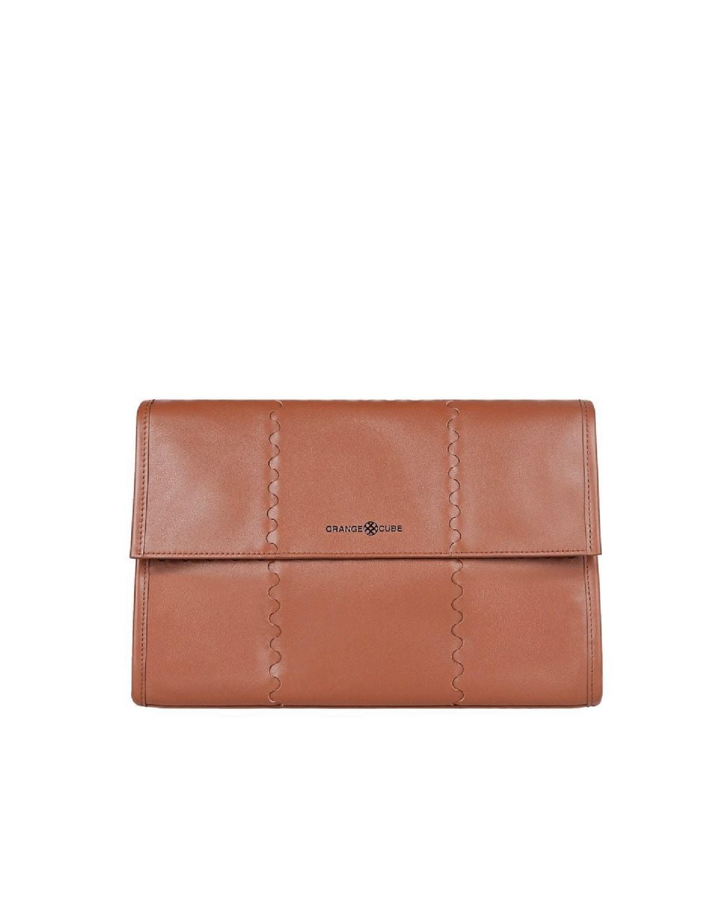 Orange Cube Brown Mosaic Messenger Bag