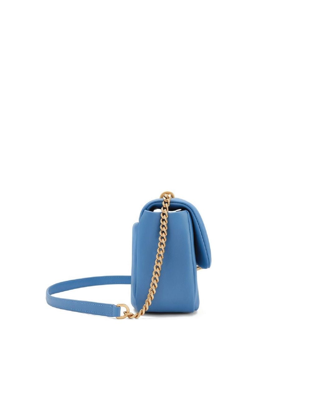 Orange Cube Blue Square Stitch Flap Bag
