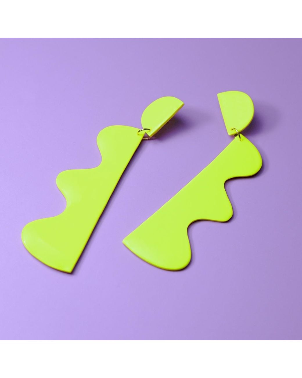 By Chavelli Yellow Xtra-Large Wiggle Earrings