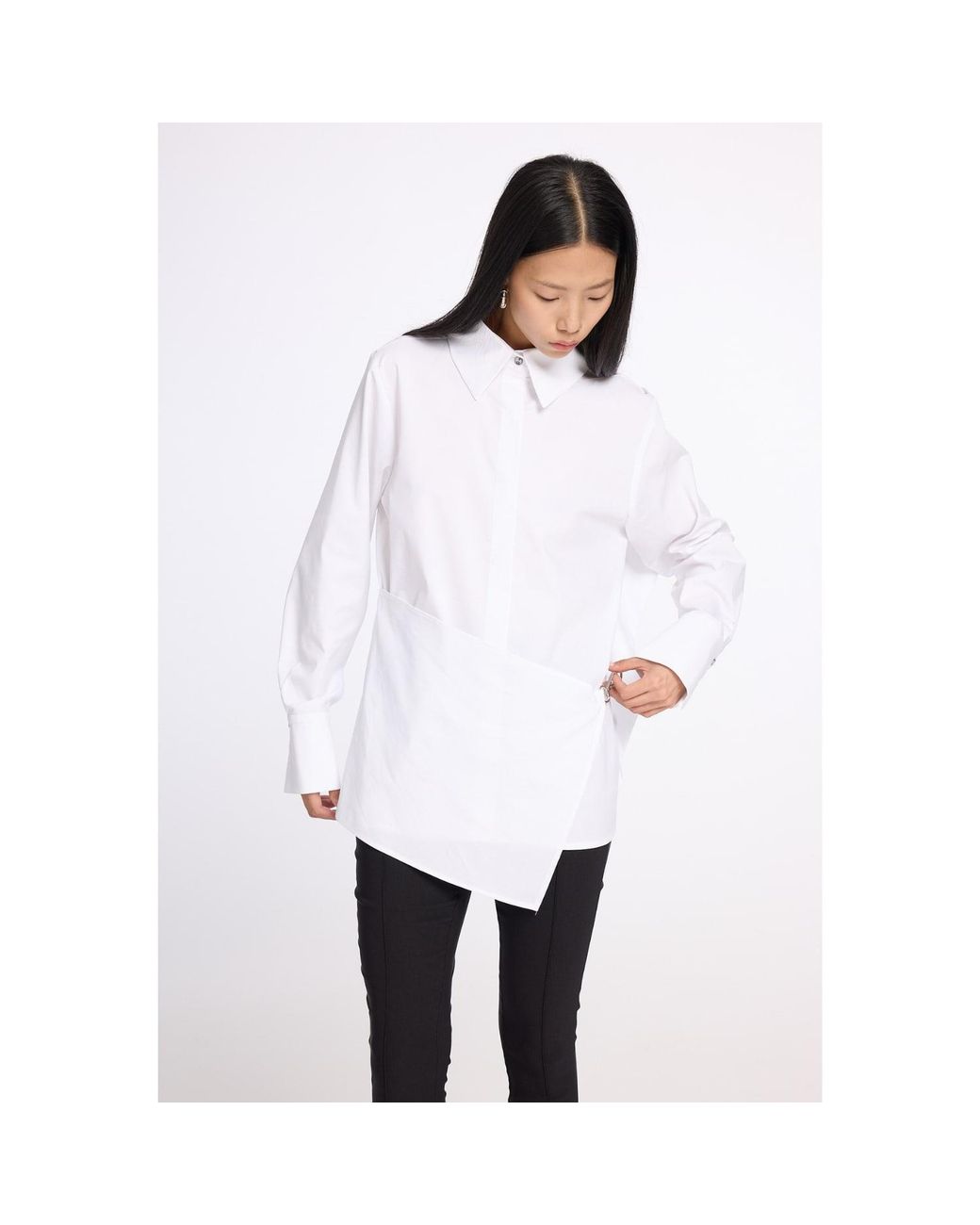 Mirimalist White Cape Shirt