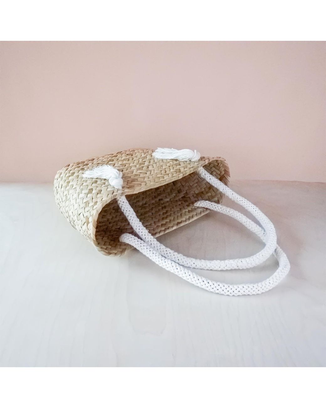 LIKHÂ White Oat Large Classic Tote Bag With Braided Handles
