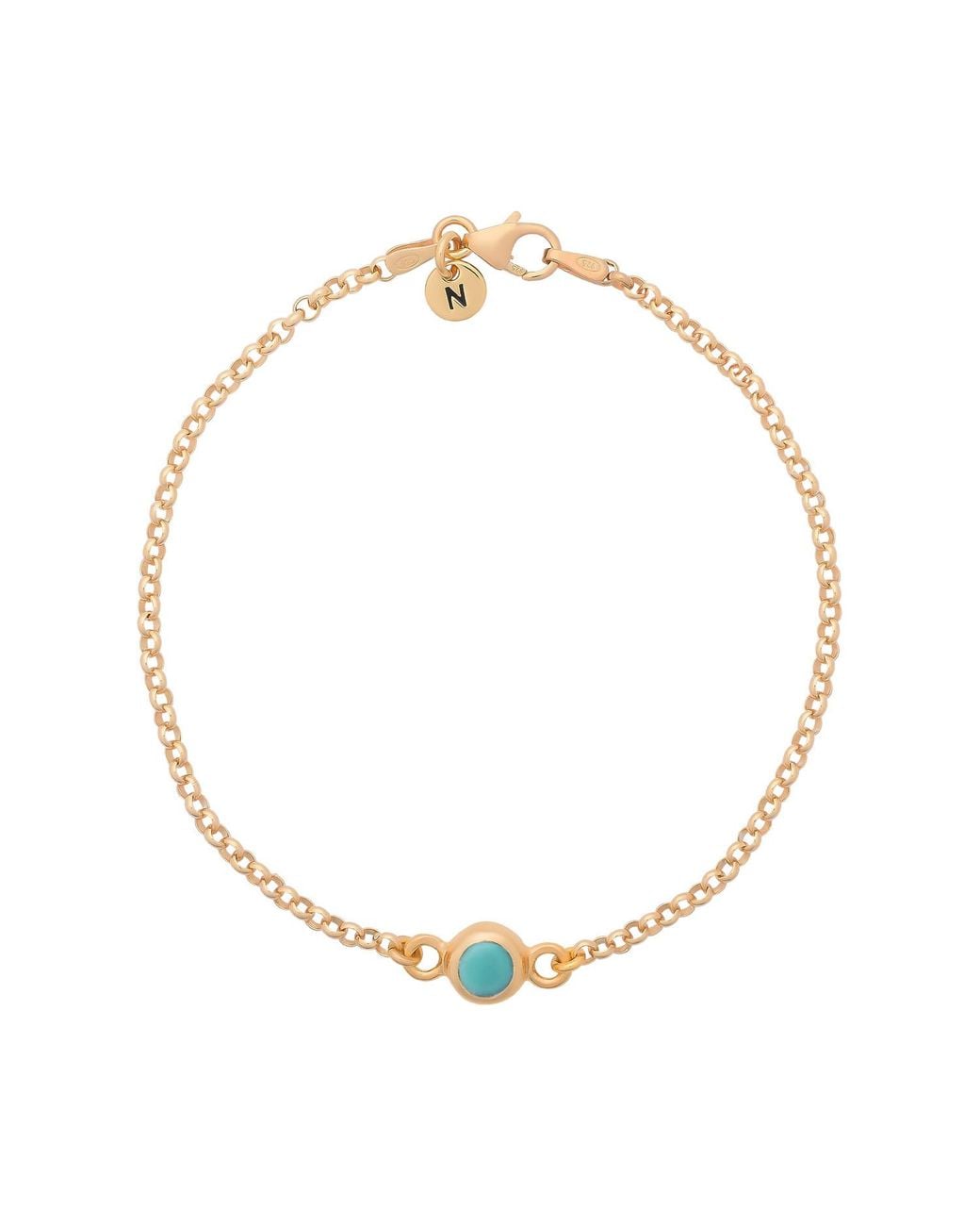 Nellou Jewellery Metallic Birthstone Gem Dot Bracelet Plated Sterling