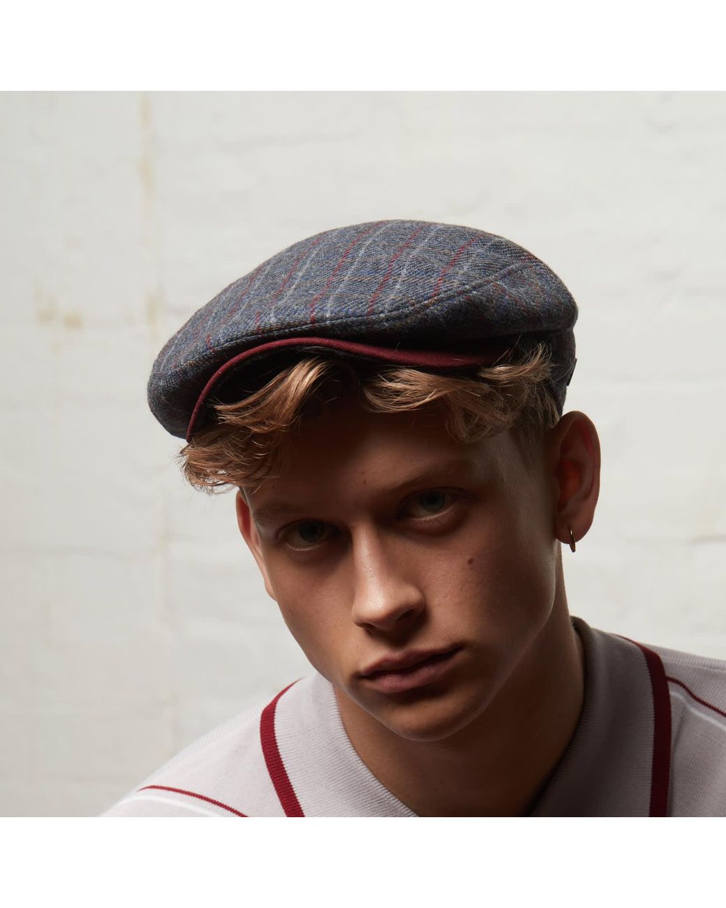 Dasmarca Hats Gray Tailor Ukrainian Tweed Wool Cap For for men