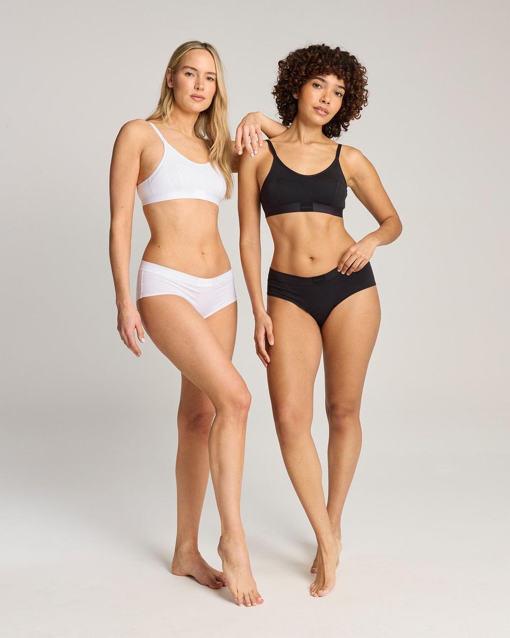 Nudea White Neutrals Cotton Modal Hipster 3 Pack