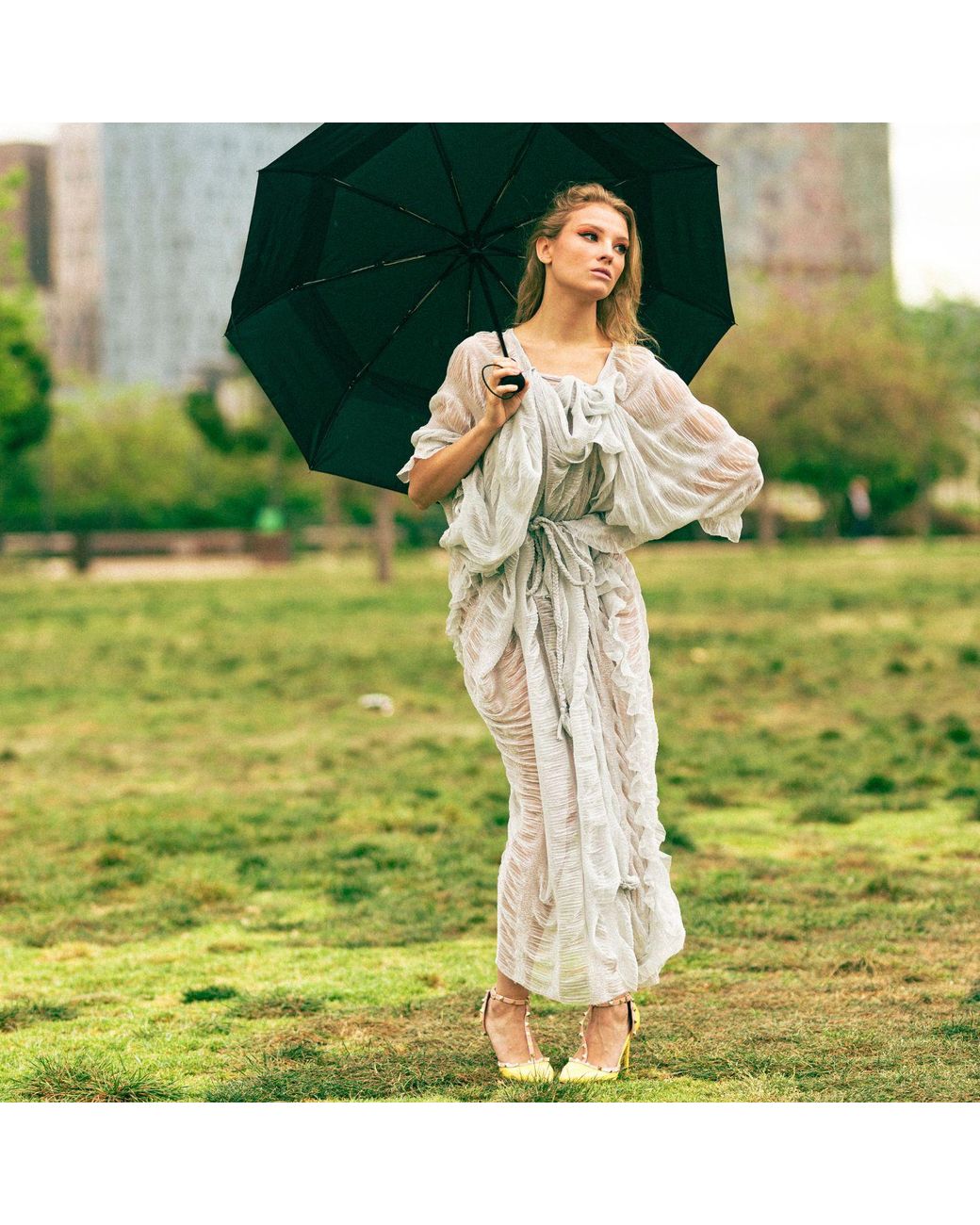 Miro Misljen White Zephyr Cloud Dress