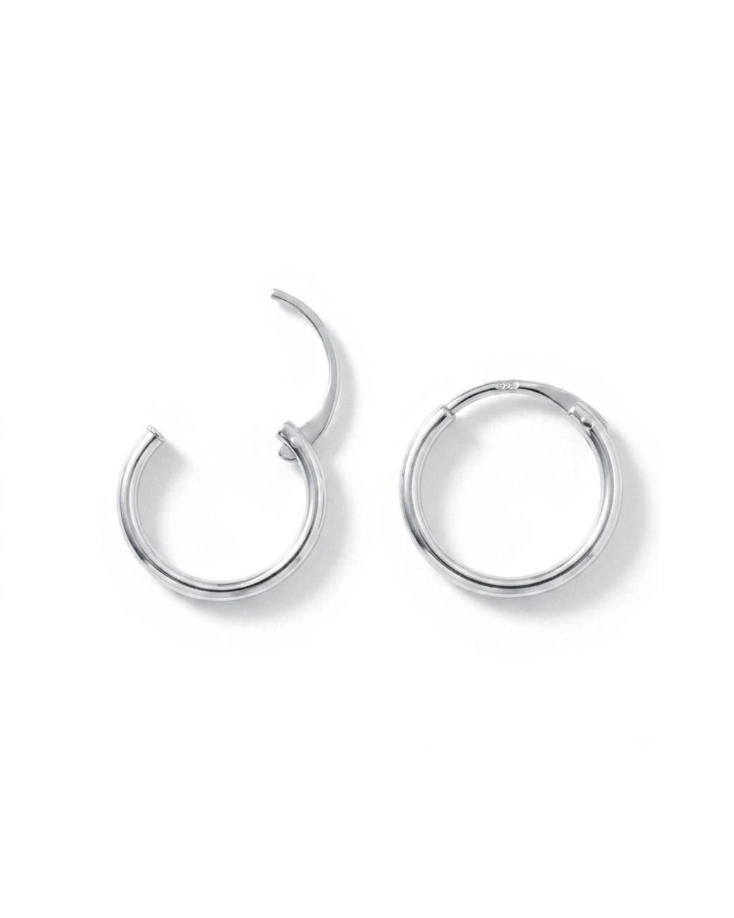 Spero London Metallic Sterling Essential Hoop Earrings