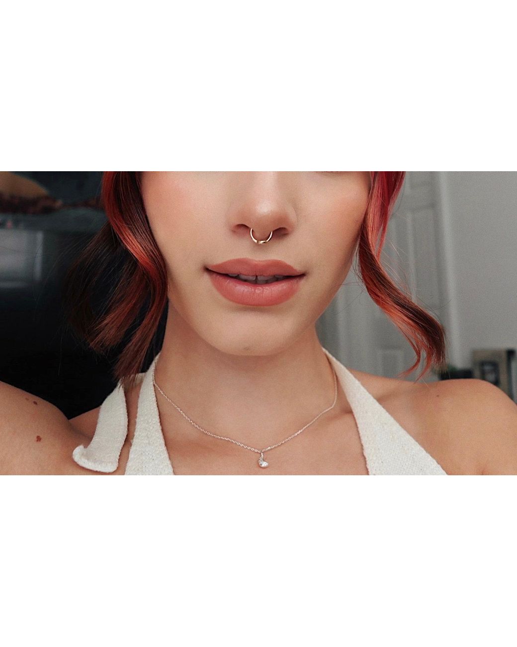Zahav Jewelry Metallic 10K Solid 16G 8Mm Circular Clicker Hoop