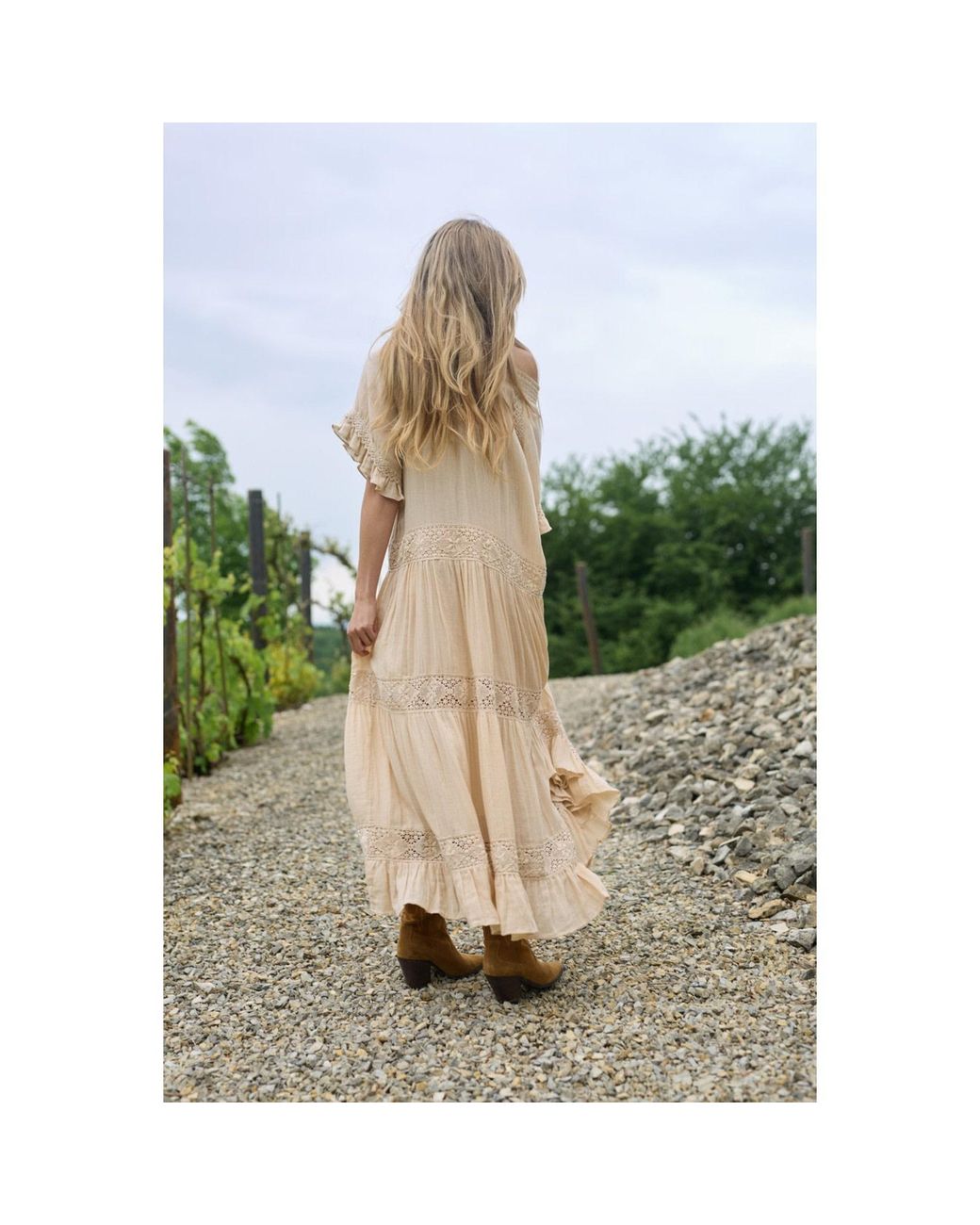Saachi Natural Cotton Long Kaftan Dress
