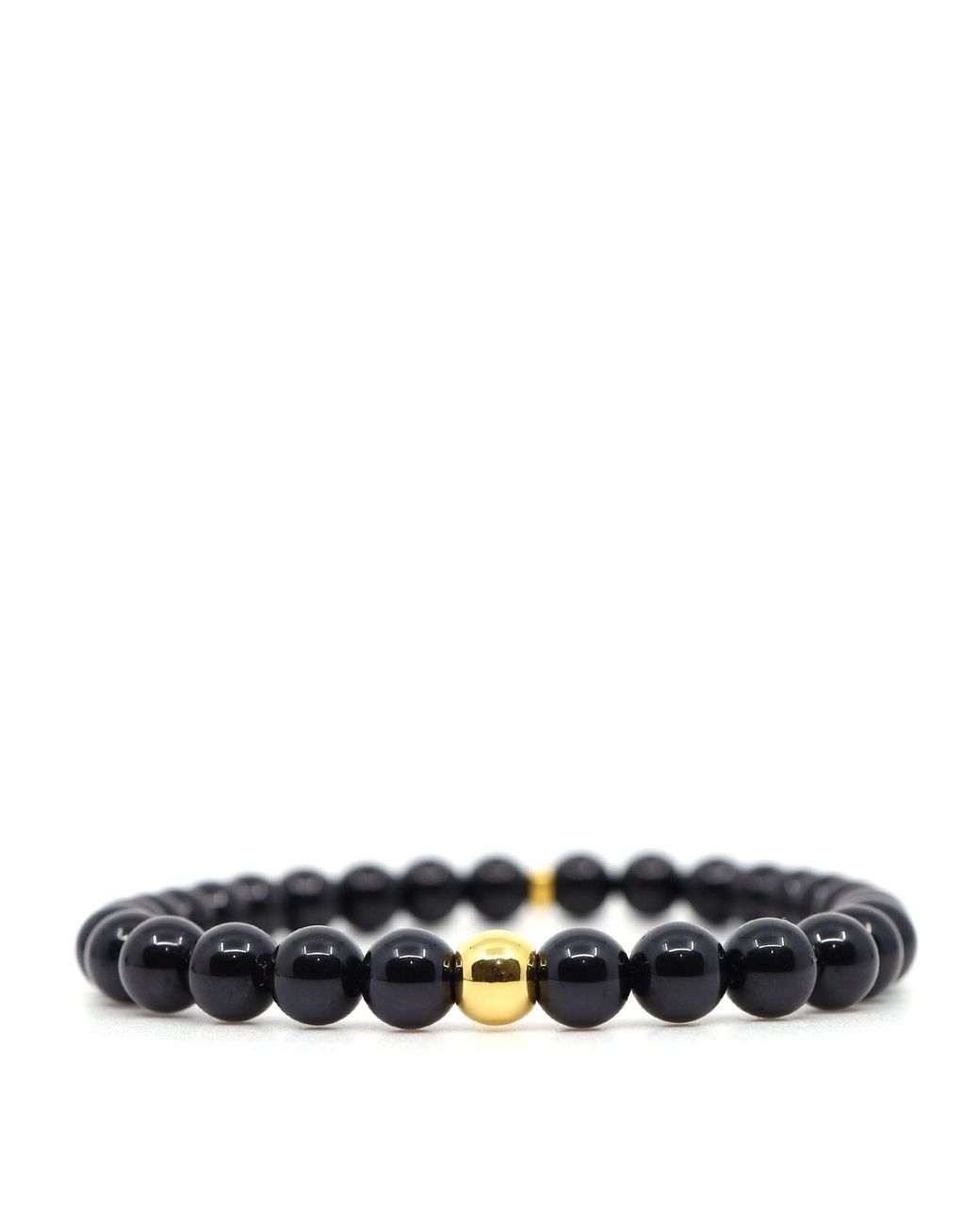 Shar Oke Black Spinel & 24K Pure Ball Bracelet for men