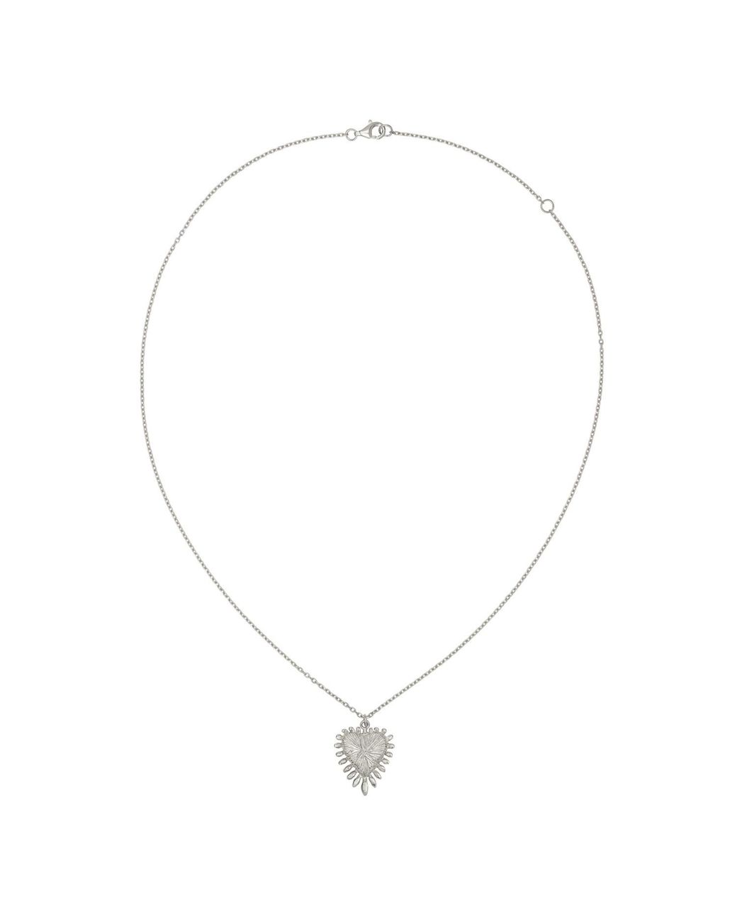 Zoe & Morgan Metallic Heart Rays Necklace
