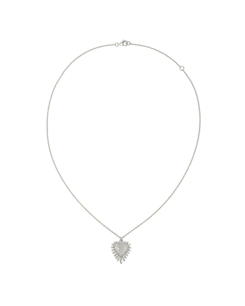 Zoe & Morgan Metallic Heart Rays Necklace