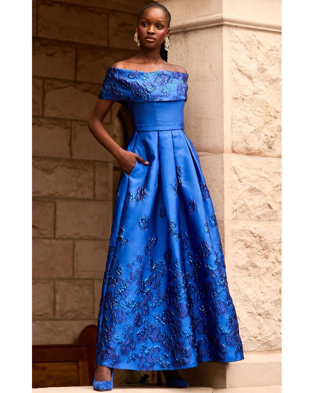 SACHA DRAKE Blue Pialle Gown