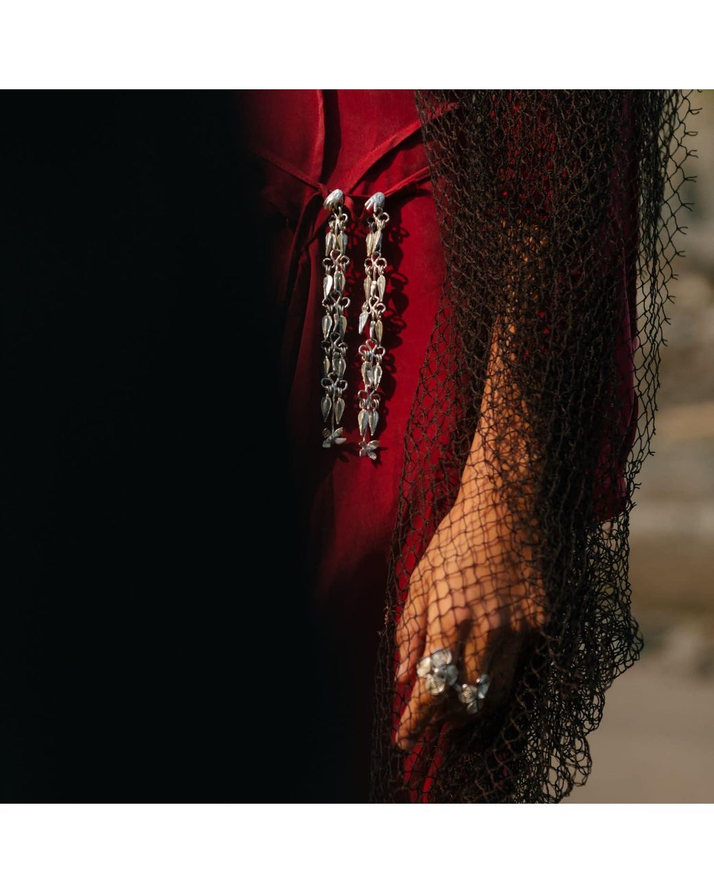 Raxada White The Witch's Hand Earrings