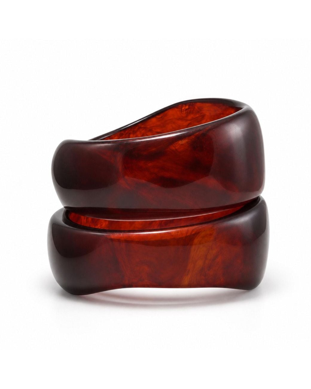 Hye Jane Jewelry Red Tortoise Forma Bangle Set
