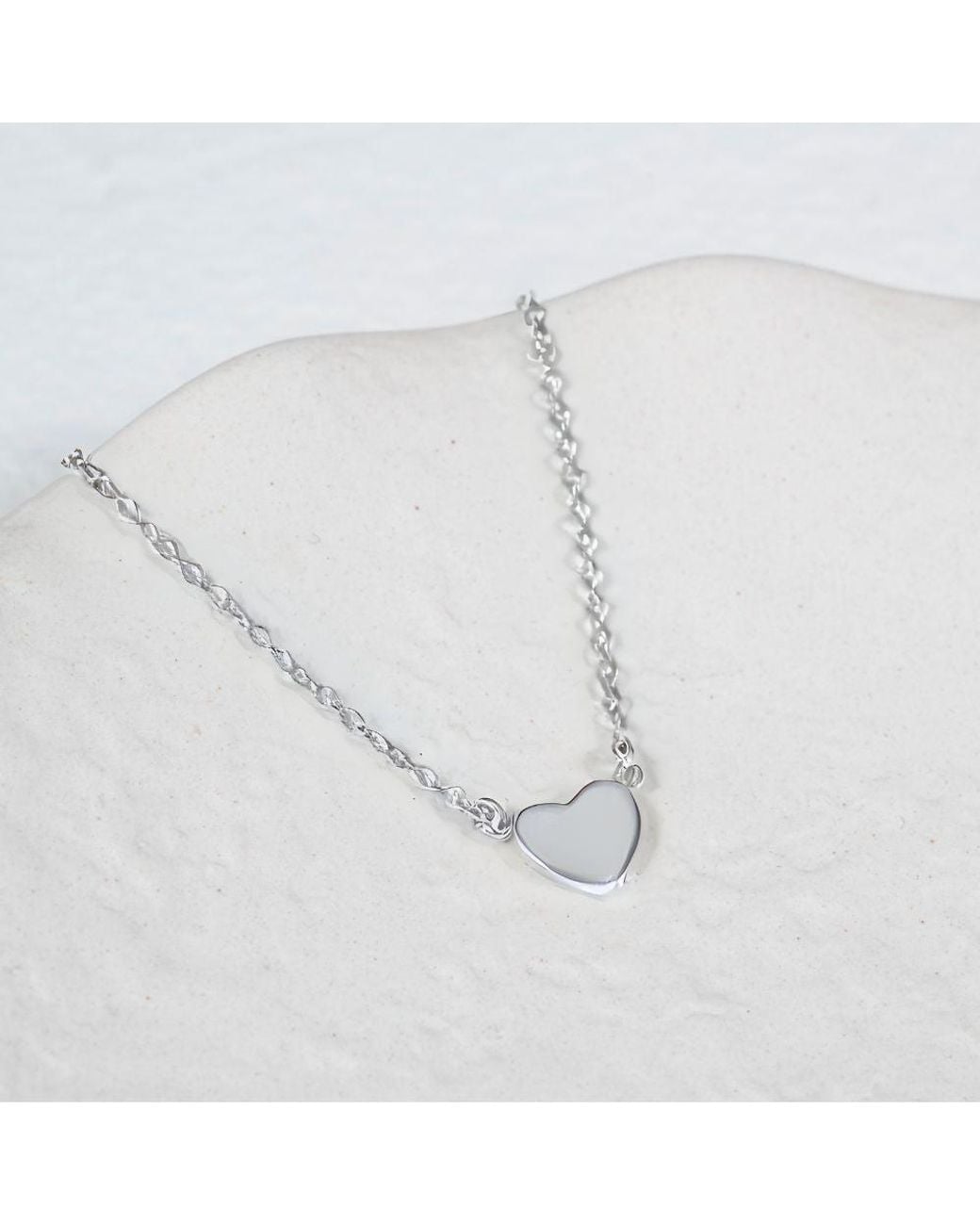 Auree Jewellery Metallic Verona Sterling Full Heart Necklace