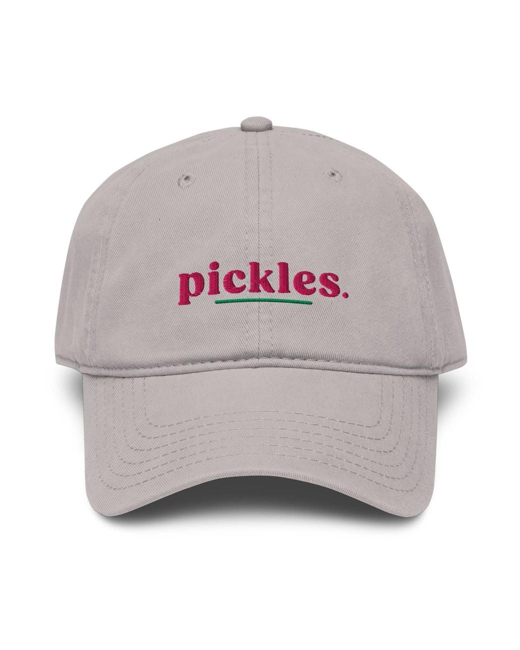 Anchor and Crew Gray Pickles Slogan Cotton Embroidered Cap
