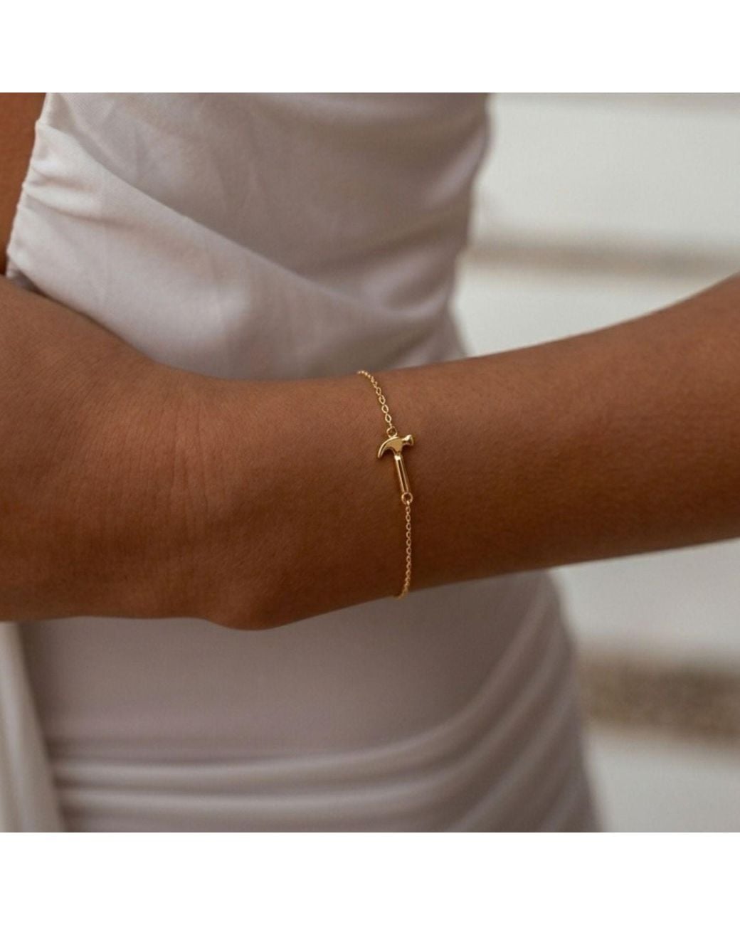 With Love Darling Metallic Hammer Bracelet