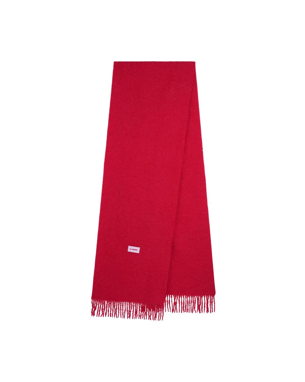 La Granni Red Oversized Alpaca Scarf
