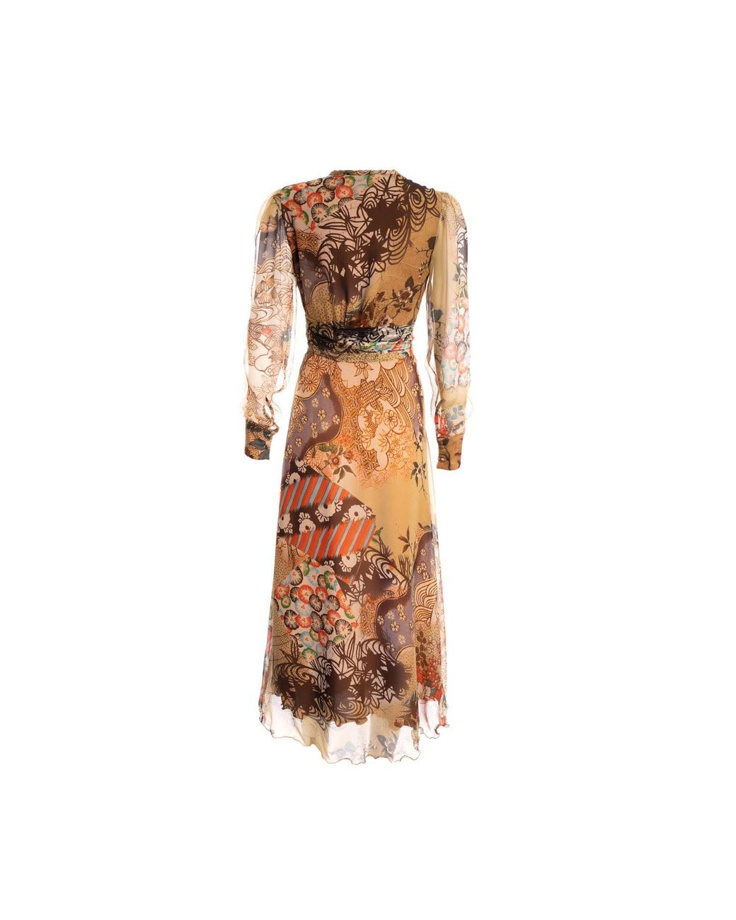 Sofia Tsereteli Natural Long Patterned Dress