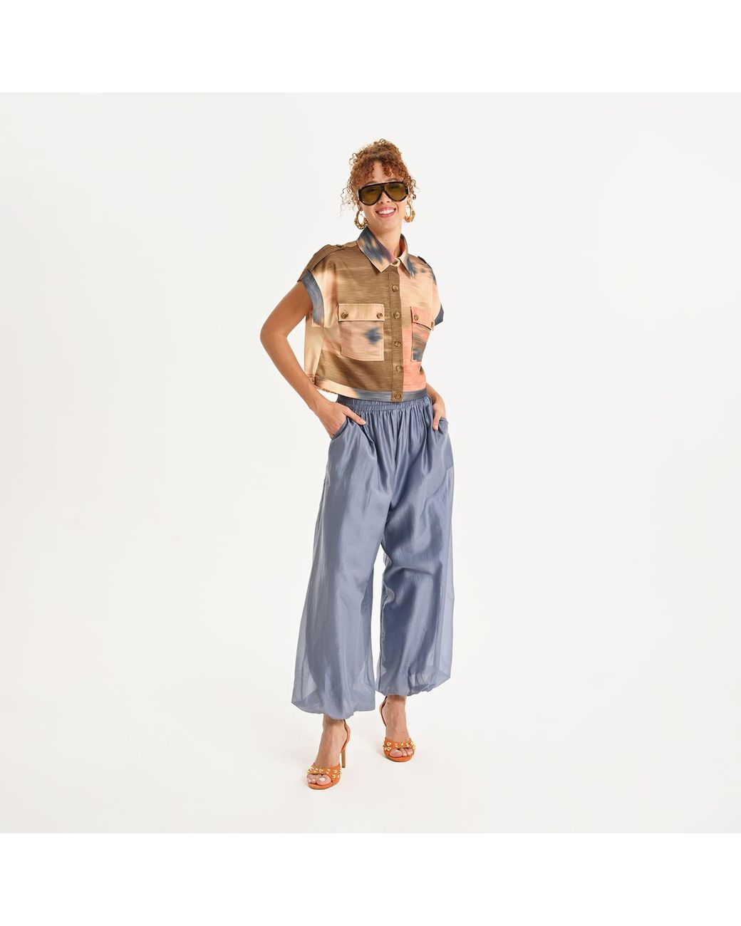Lalipop Design Blue Mist Fluid Pants