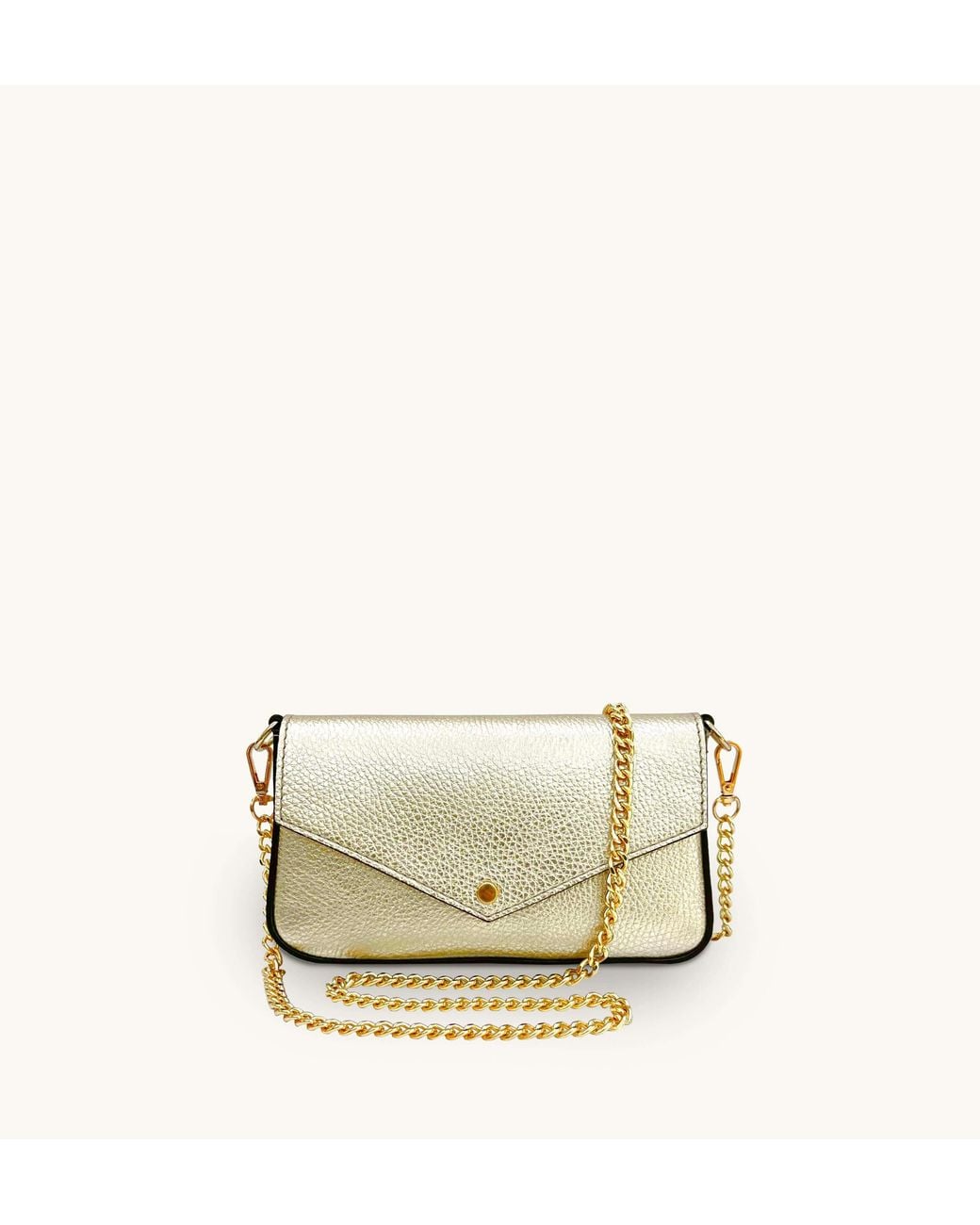 Apatchy London Metallic The Munro Leather Shoulder Bag