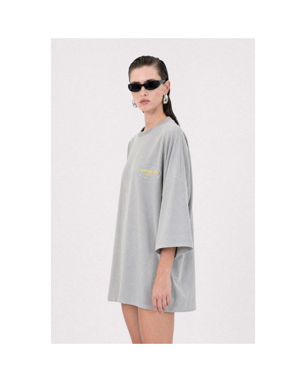 mysimplicated Gray Reality Oversized T-Shirt W