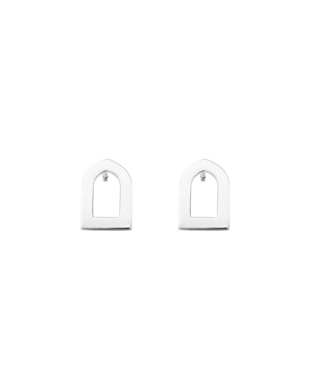 Sheida Farrokhi White Sahra Stud Earrings