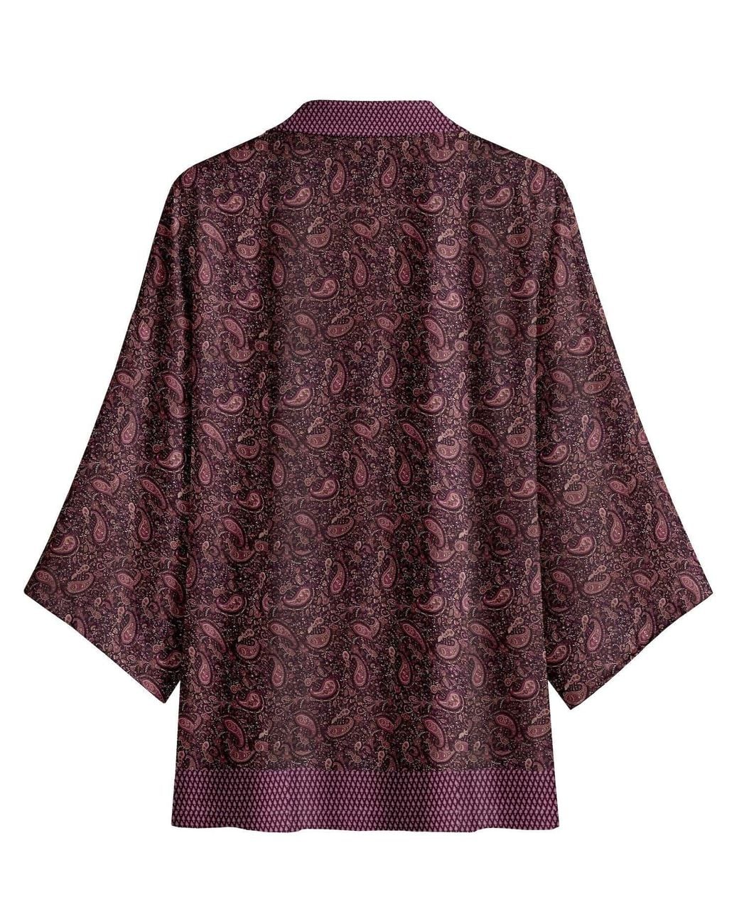 Artemis Muse Purple One Of A Kind Recyled Sari Kimono Unique One Hundred And Thirty One