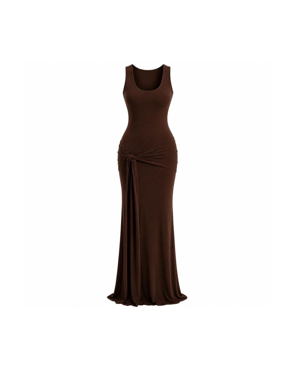Maison De Gala Brown Serena Mocha Maxi Dress