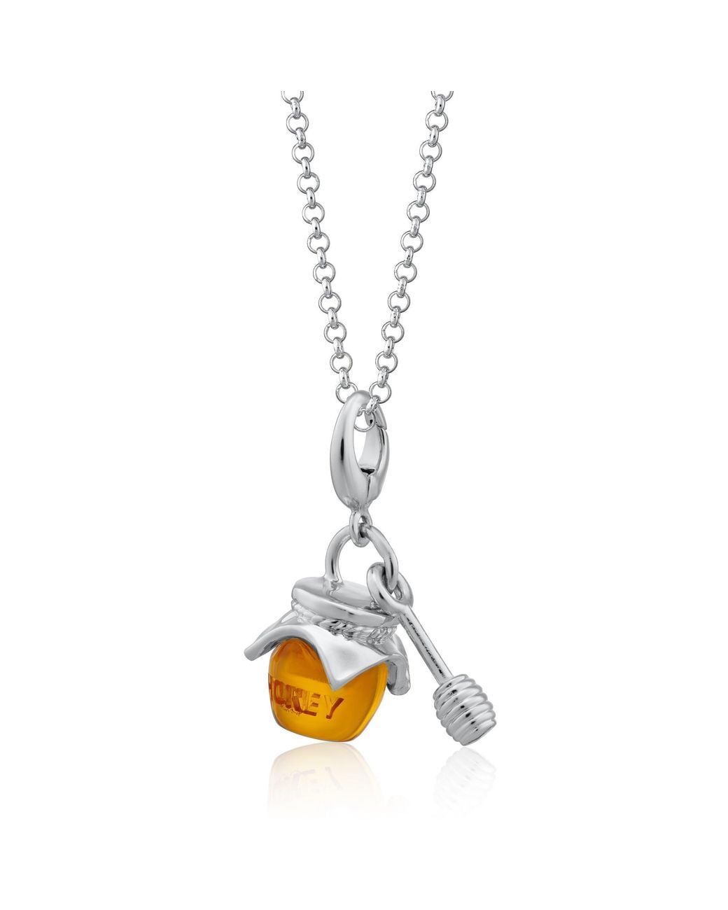 Lily Charmed Metallic Sterling Honey Pot Charm Necklace