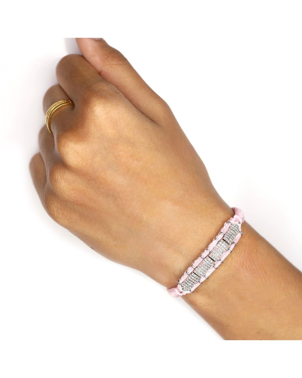 Caravan of Stones Pink Baby Row Bracelet