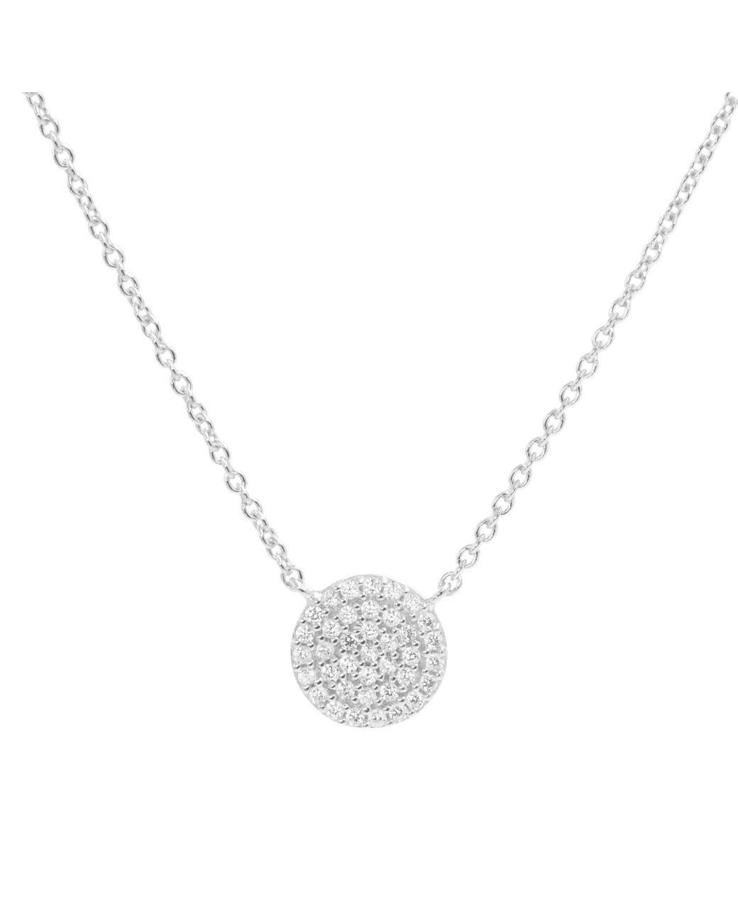 KAMARIA Metallic Pave Disk Necklace