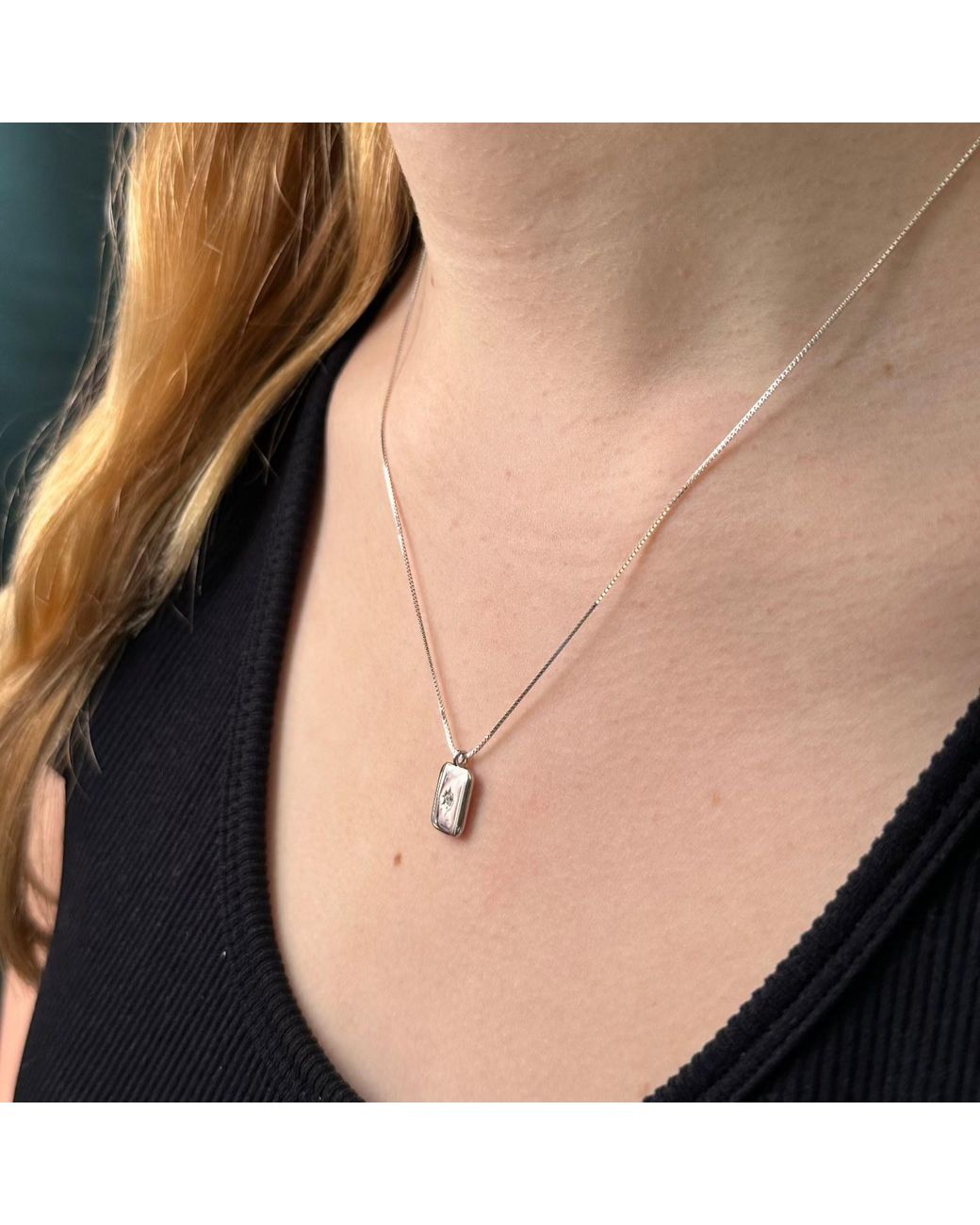 Clemence Wren Metallic Gemstone Token Pendant Necklace