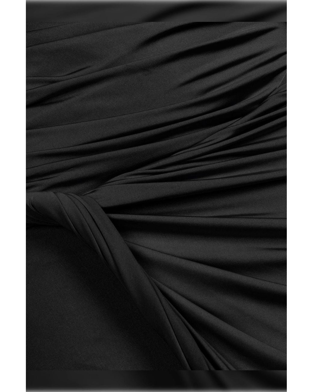 Nocturne Black Draped Sleeveless Maxi Dress