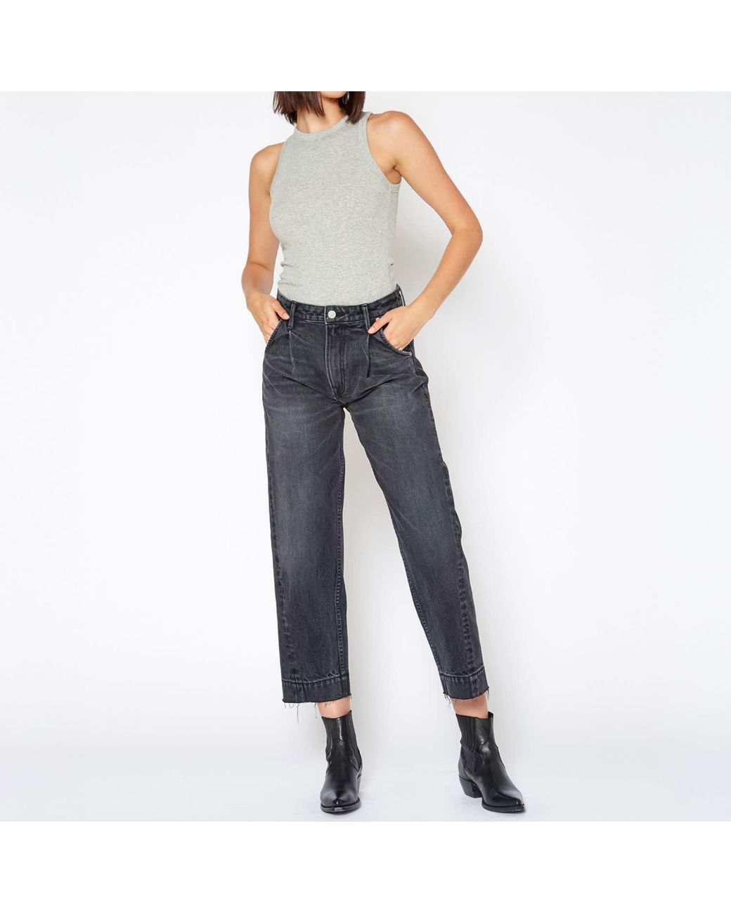 NOEND Blue Comfort Crop Jeans