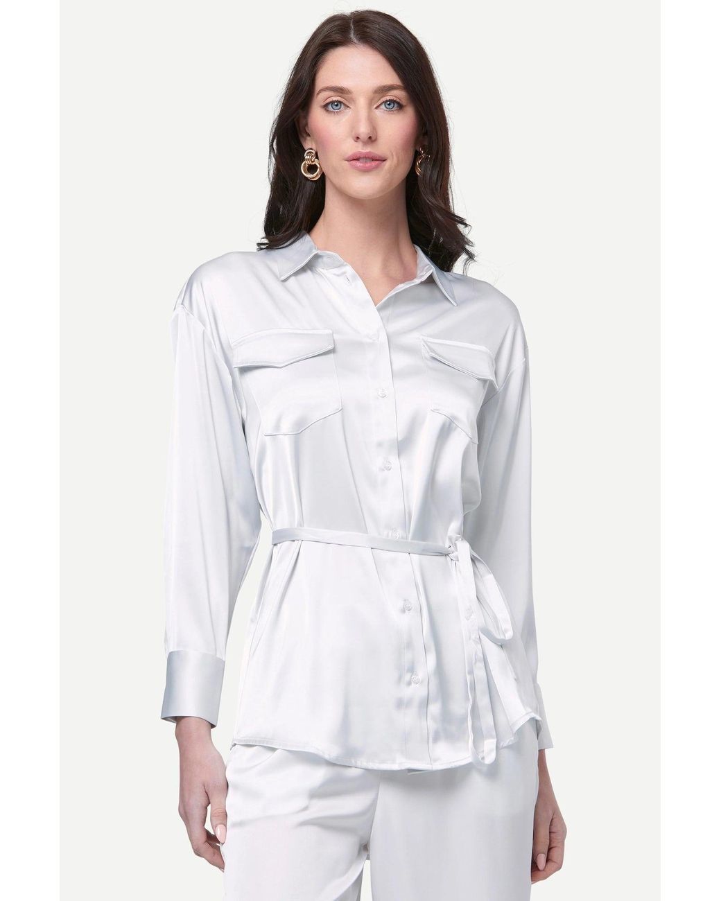 Zafur White Barron Blouse