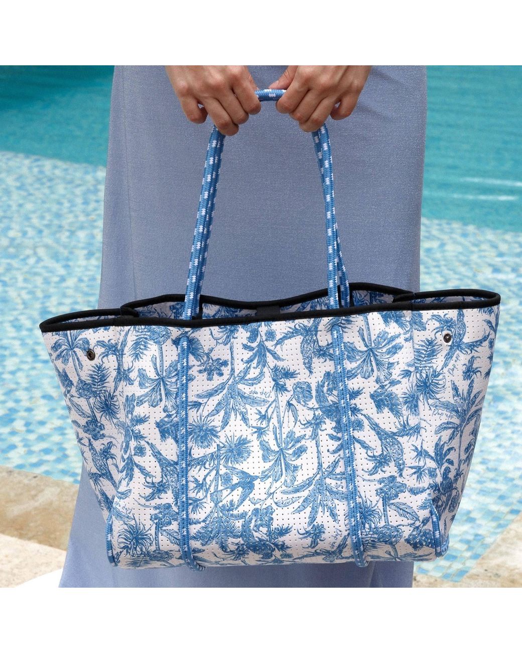 Pop Ups Brand Blue Everyday Tote Popups Toile