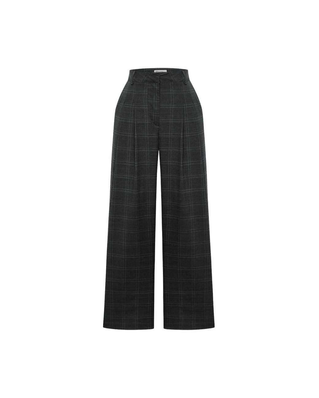 Thisisu Collection Black Romy Pleated Plaid Trousers – Dark