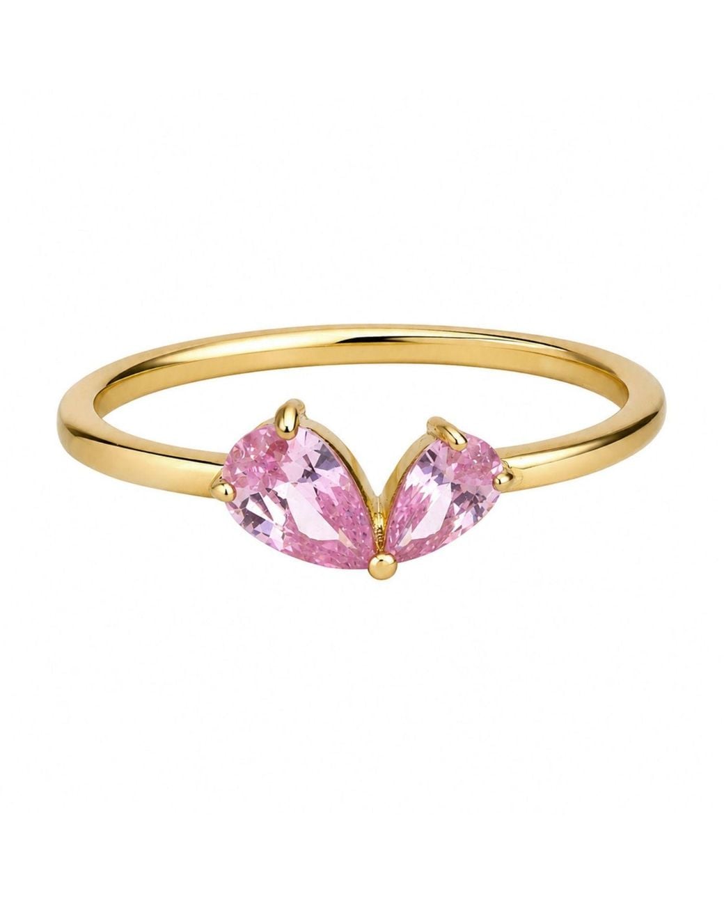 Belinda Jewelz Pink Ruby Heart Toi Et Moi Birthstone Ring