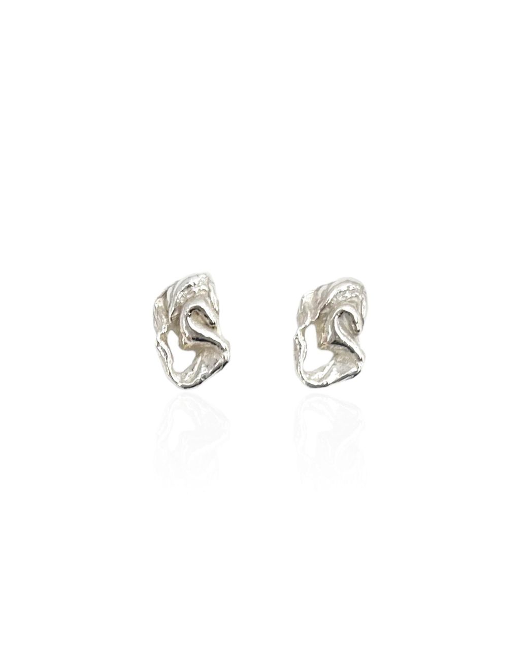 Bio-Trimmings Metallic Carrara Stud Earrings
