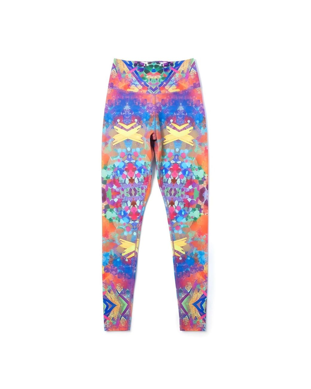 Lilia Munn Blue High Waisted Leggings –
