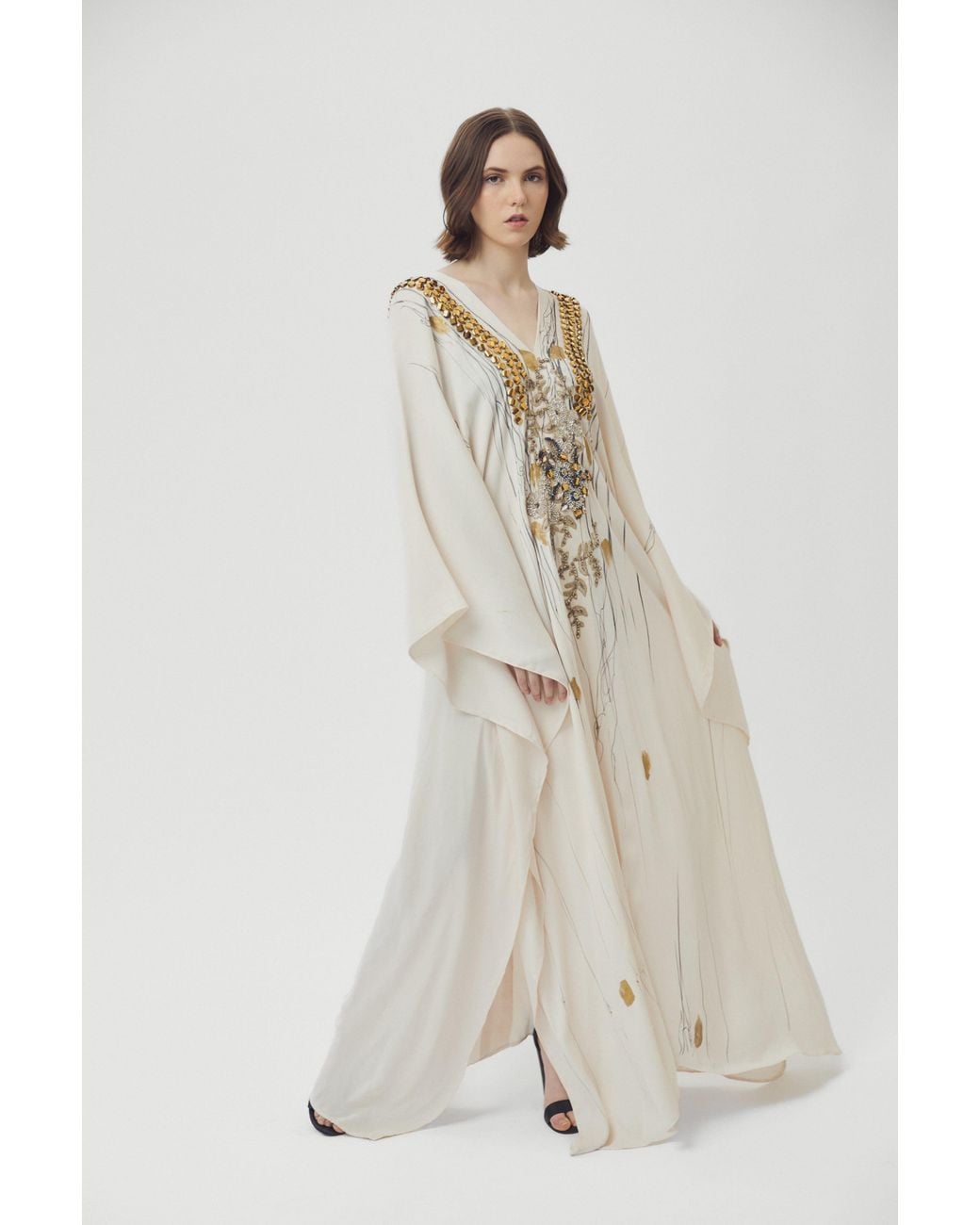 Saniya Khan Natural Leaf Caftan