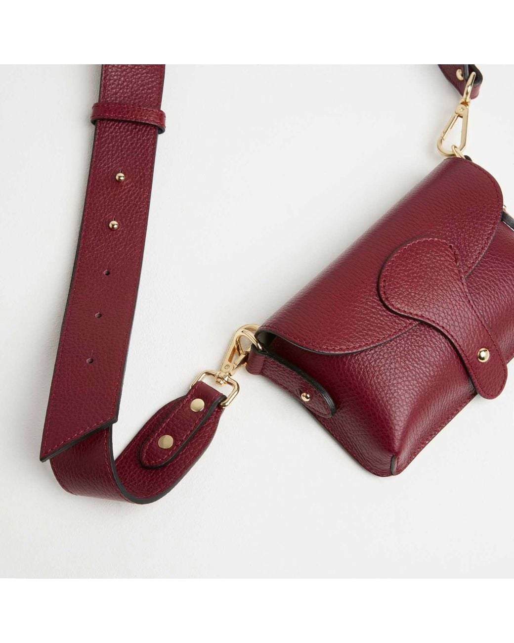 Betsy & Floss Red Luca Small Crossbody Bag Burgundy