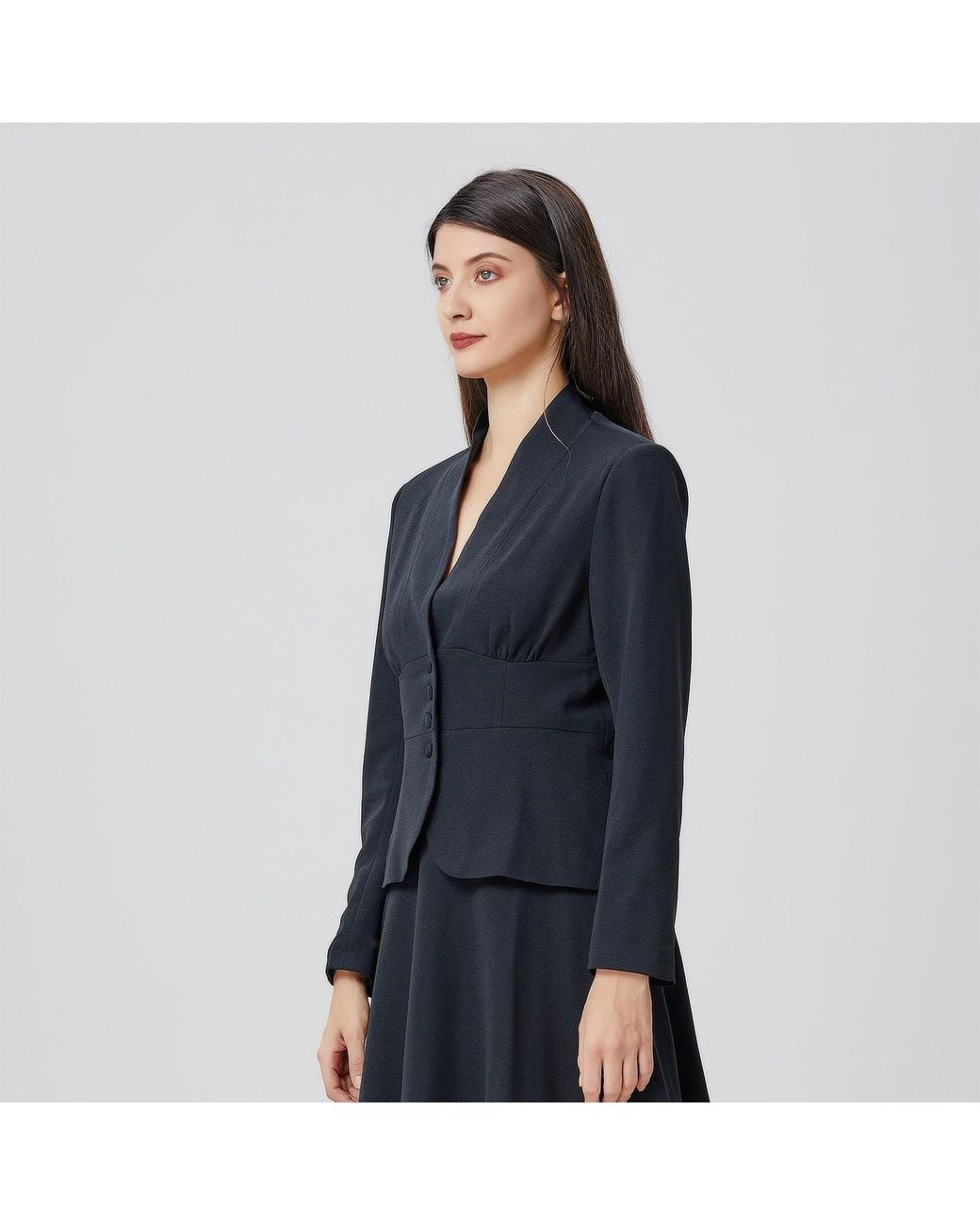 Smart and Joy Black Fit-And-Flare Blazer