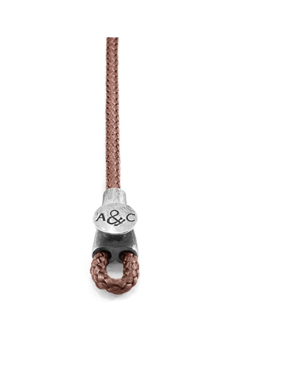 Anchor and Crew Brown Copper Dundee & Rope Bracelet