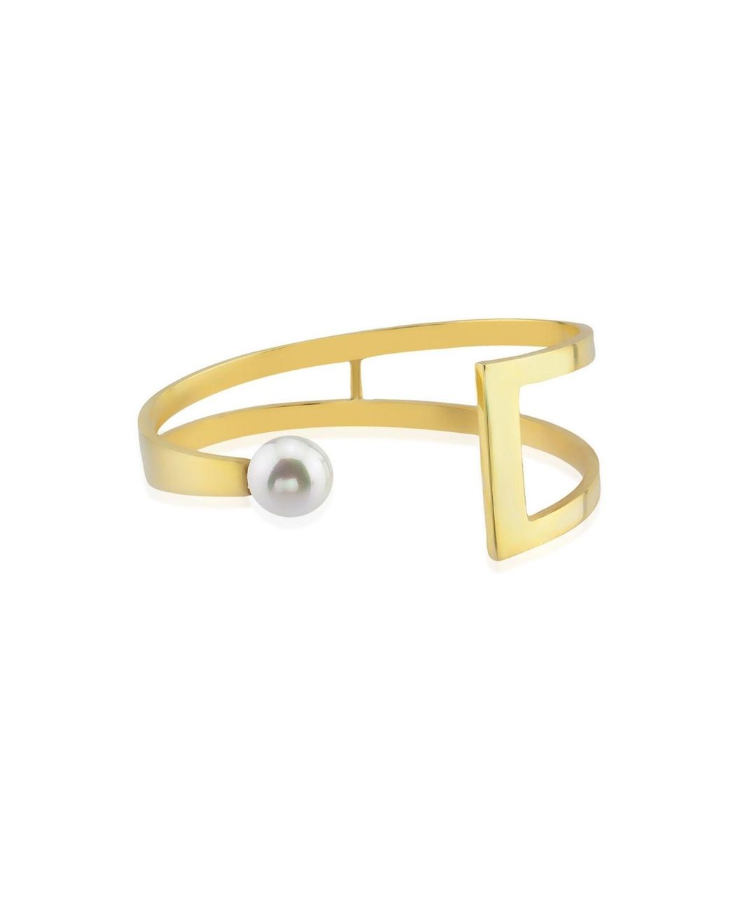 LINYA JEWELLERY Metallic Pearl Cuffs