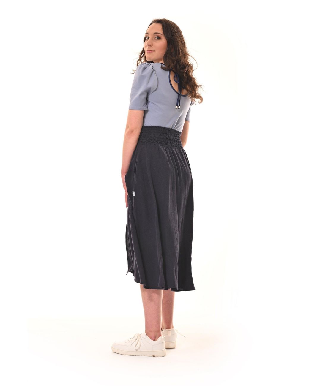 Frock Tales Blue Belle Top With Scoop Neck